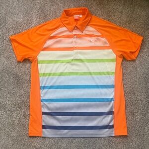 Puma Men's Vibrant Striped Polo Shirt